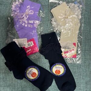 Little Girls Medium Ruffled Socks.  Colors-Variety